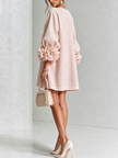 Alina | Vestido mini com punhos florais