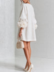 Alina | Vestido mini com punhos florais