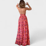Vestido comprido com halteres feminino
