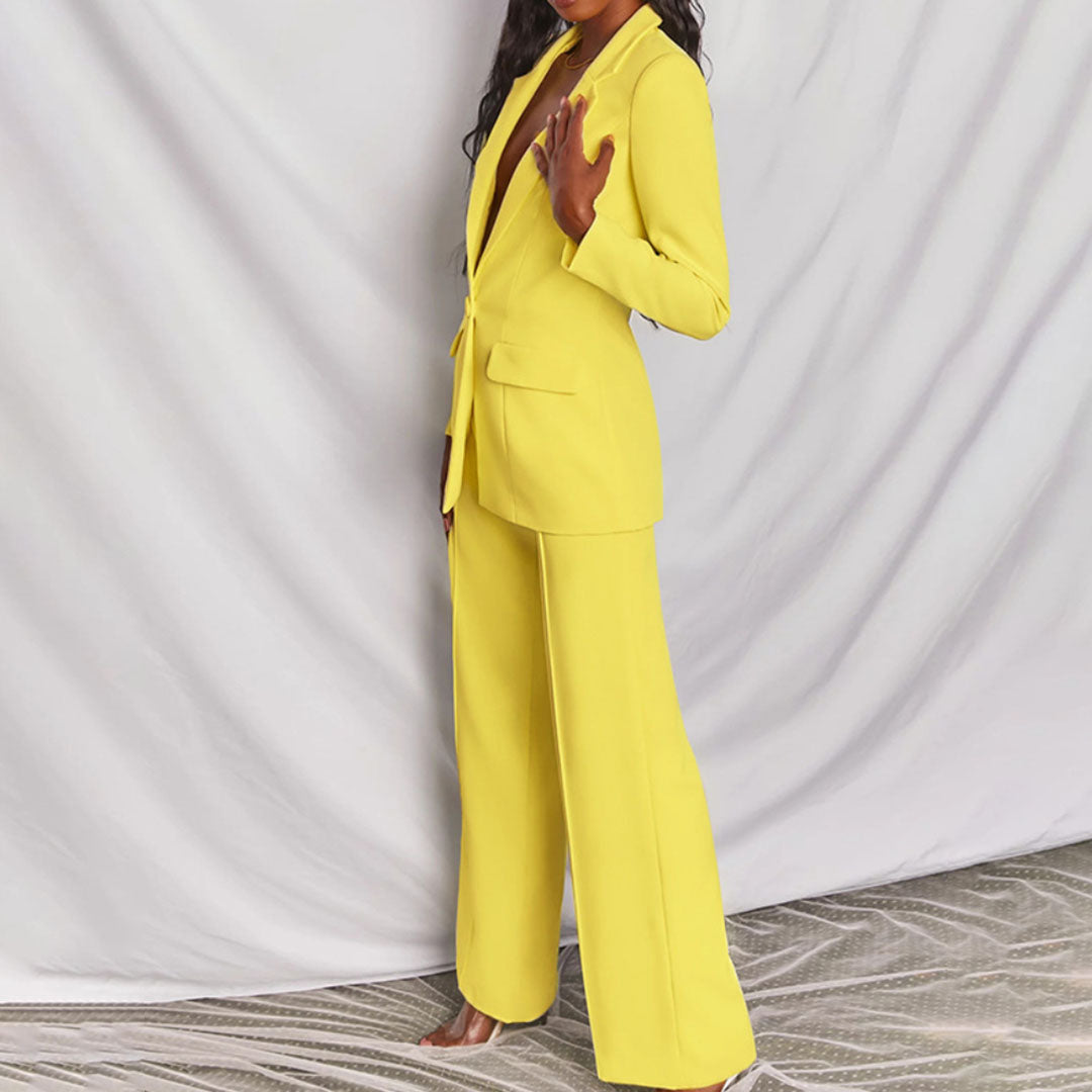 Elegante Blazer e Calças feminino