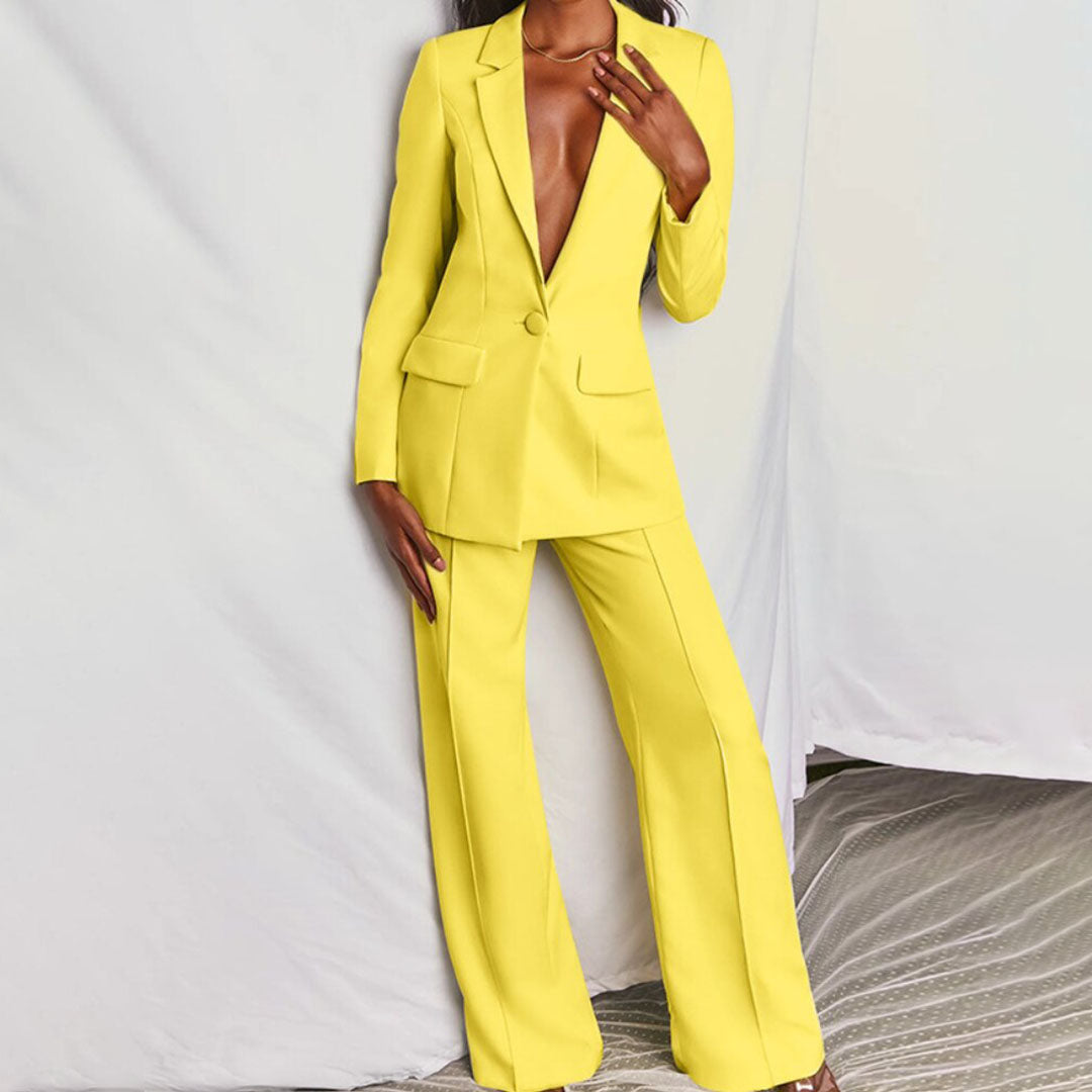 Elegante Blazer e Calças feminino