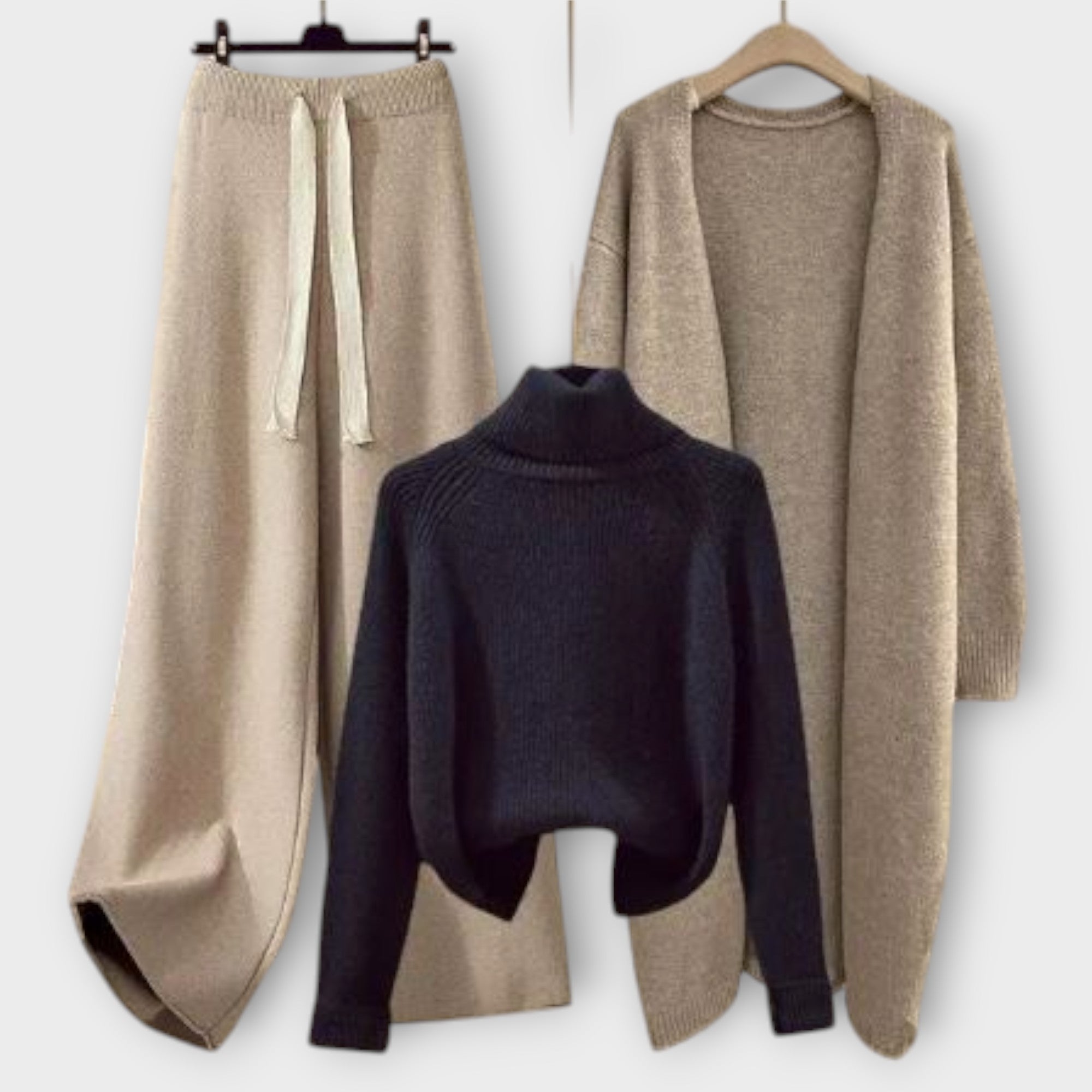 Conjunto casual de 3 peças feminino