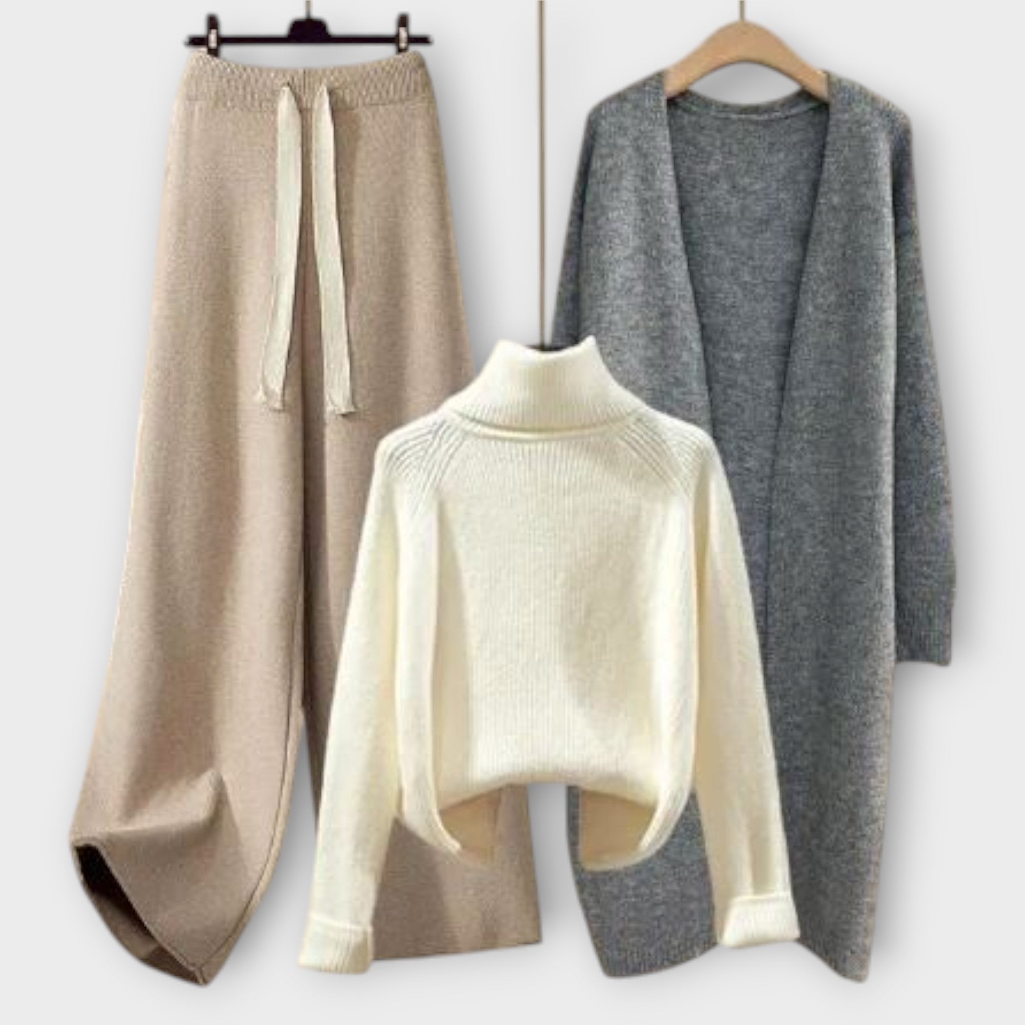Conjunto casual de 3 peças feminino