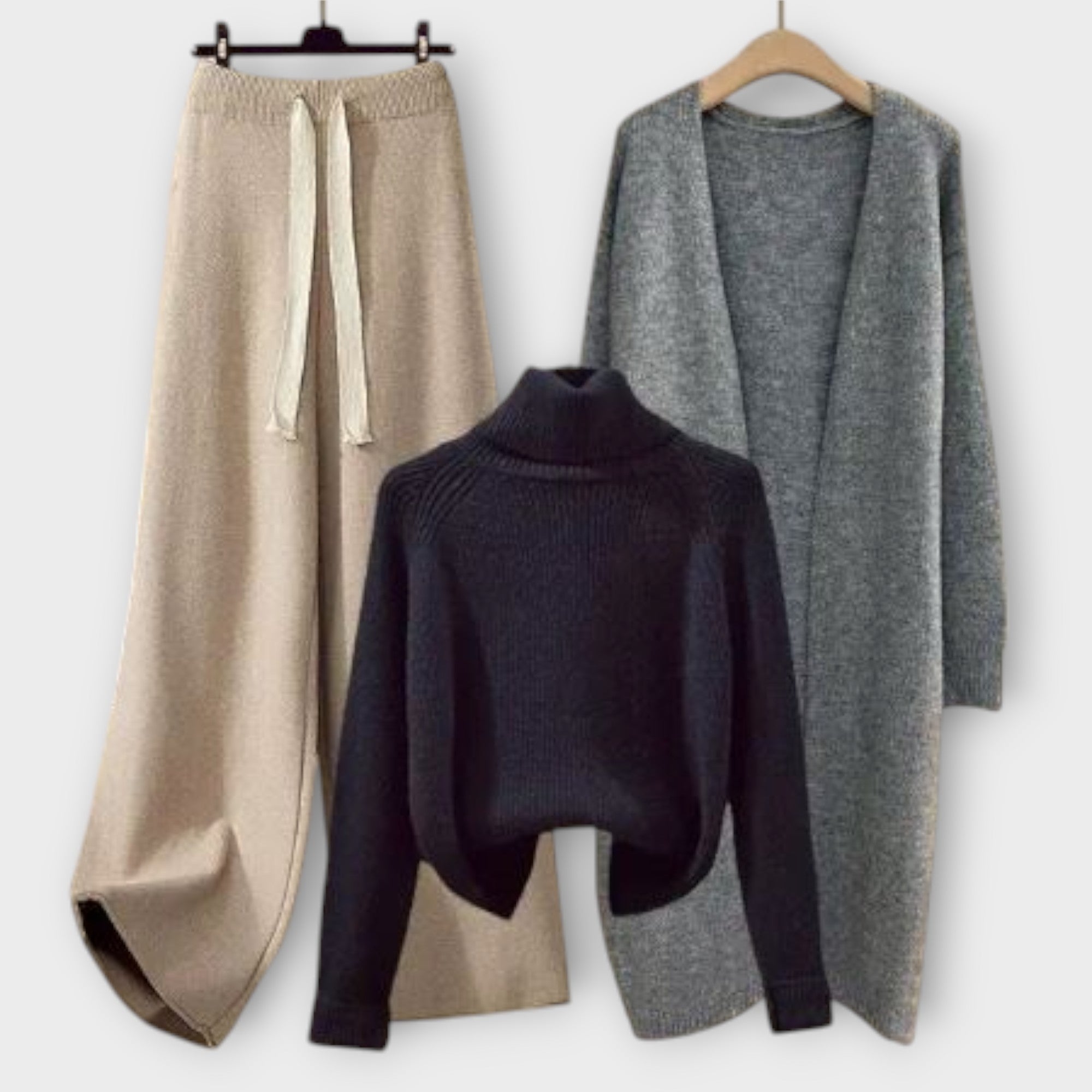 Conjunto casual de 3 peças feminino