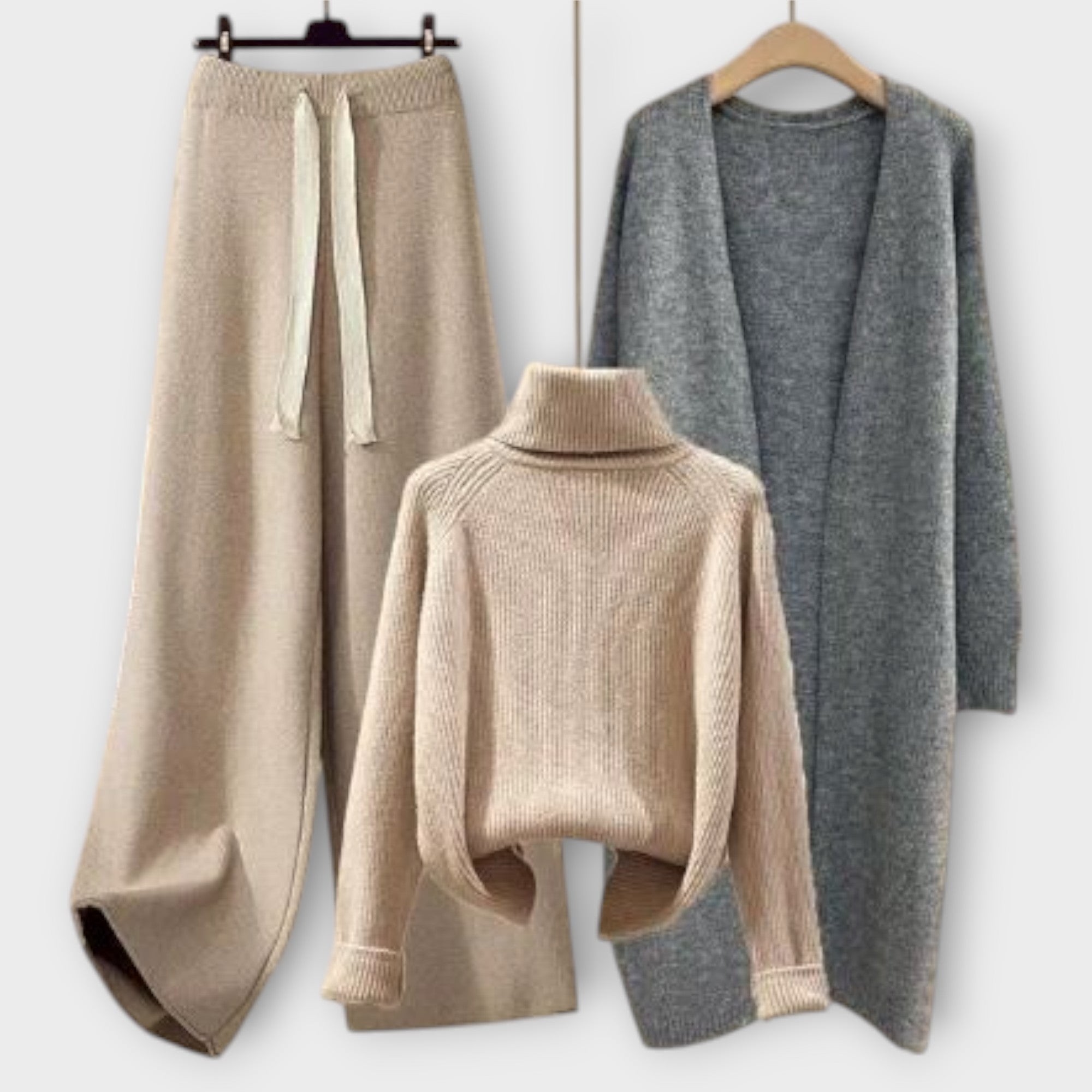 Conjunto casual de 3 peças feminino