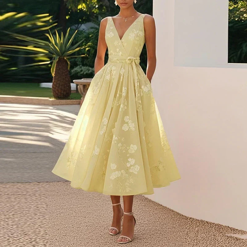 Vestido Midi Elegante feminino