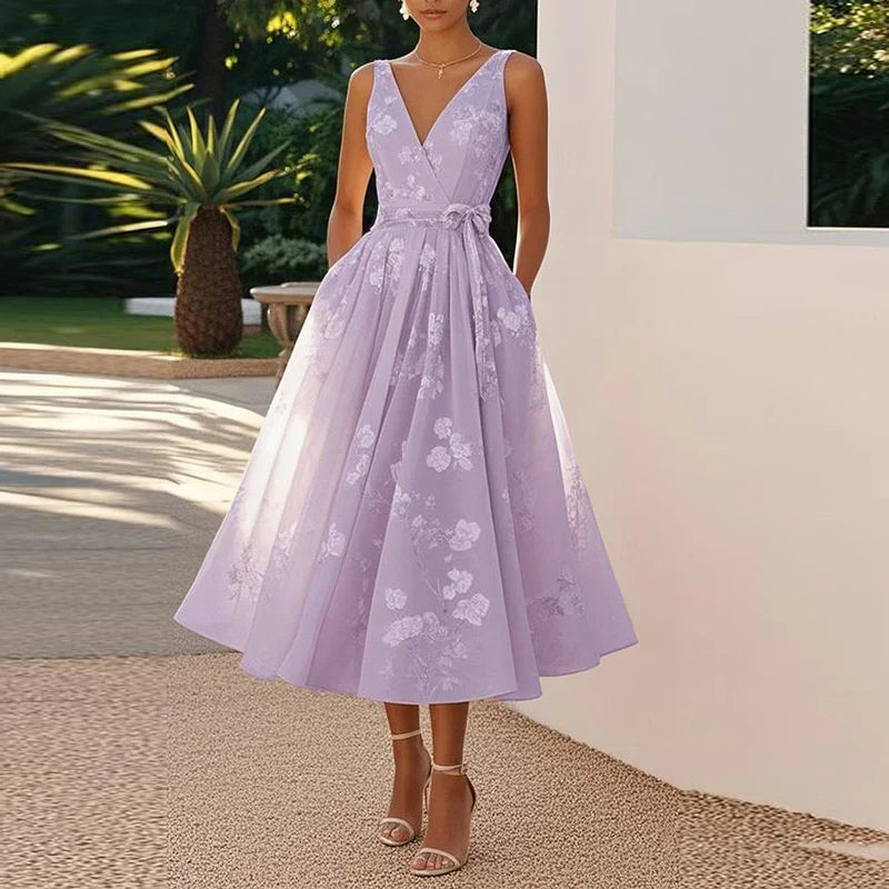 Vestido Midi Elegante feminino
