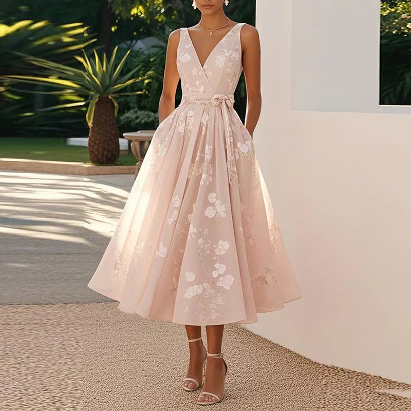 Vestido Midi Elegante feminino