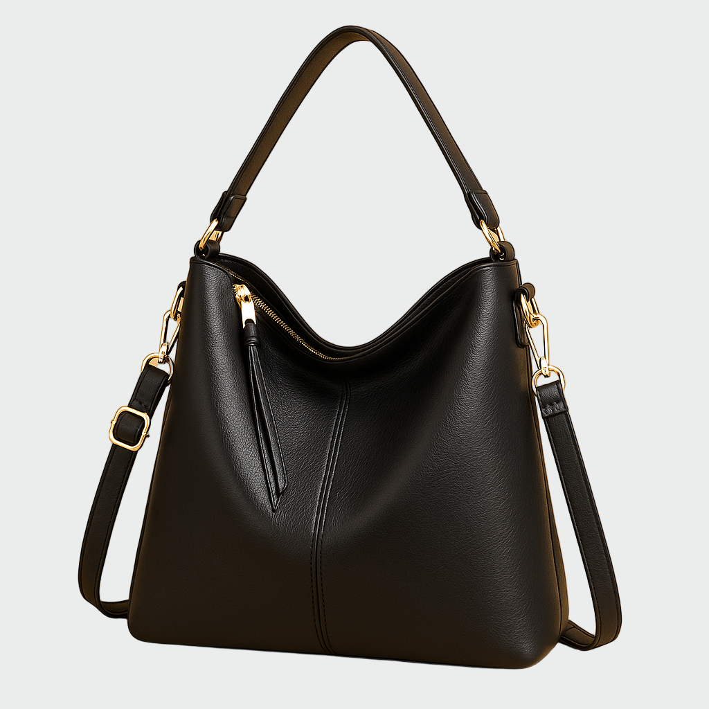 Bolsa hobo de couro clássica feminino