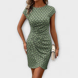 Vestido de manga curta tulipa feminino