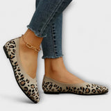 Sabrinas de renda com estampado de leopardo feminino