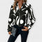 Blusa elegante de manga comprida feminino