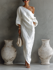 Helena | Vestido maxi assimétrico