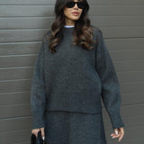 Conjunto de Malha Outono feminino
