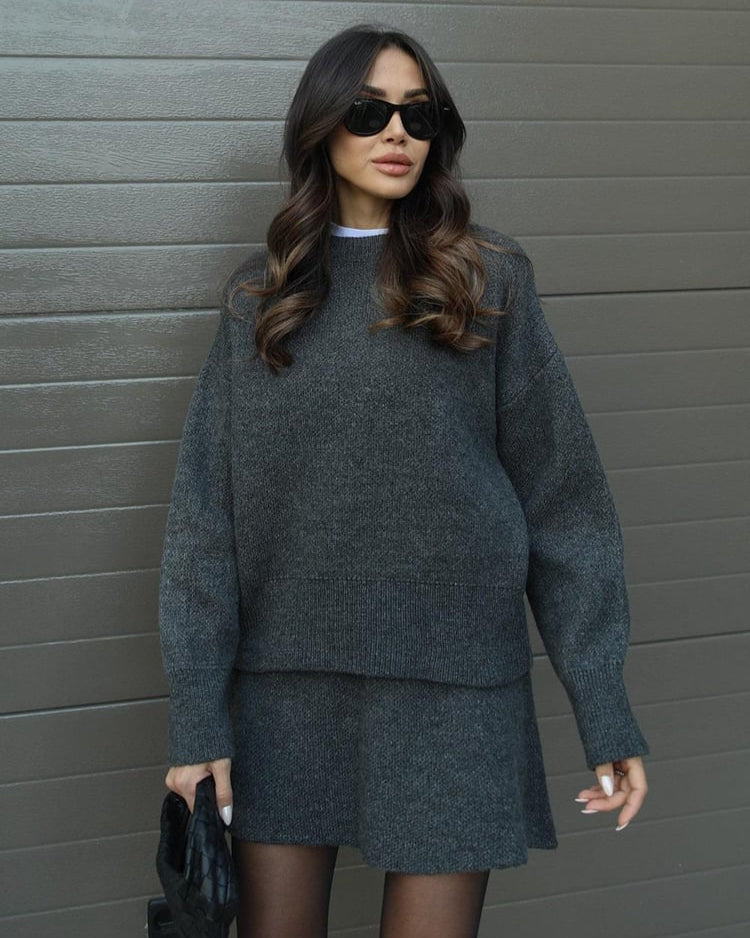 Conjunto de Malha Outono feminino
