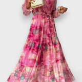 Vestido Floral de Envolver feminino
