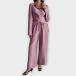 Conjunto elegante de 2 peças feminino