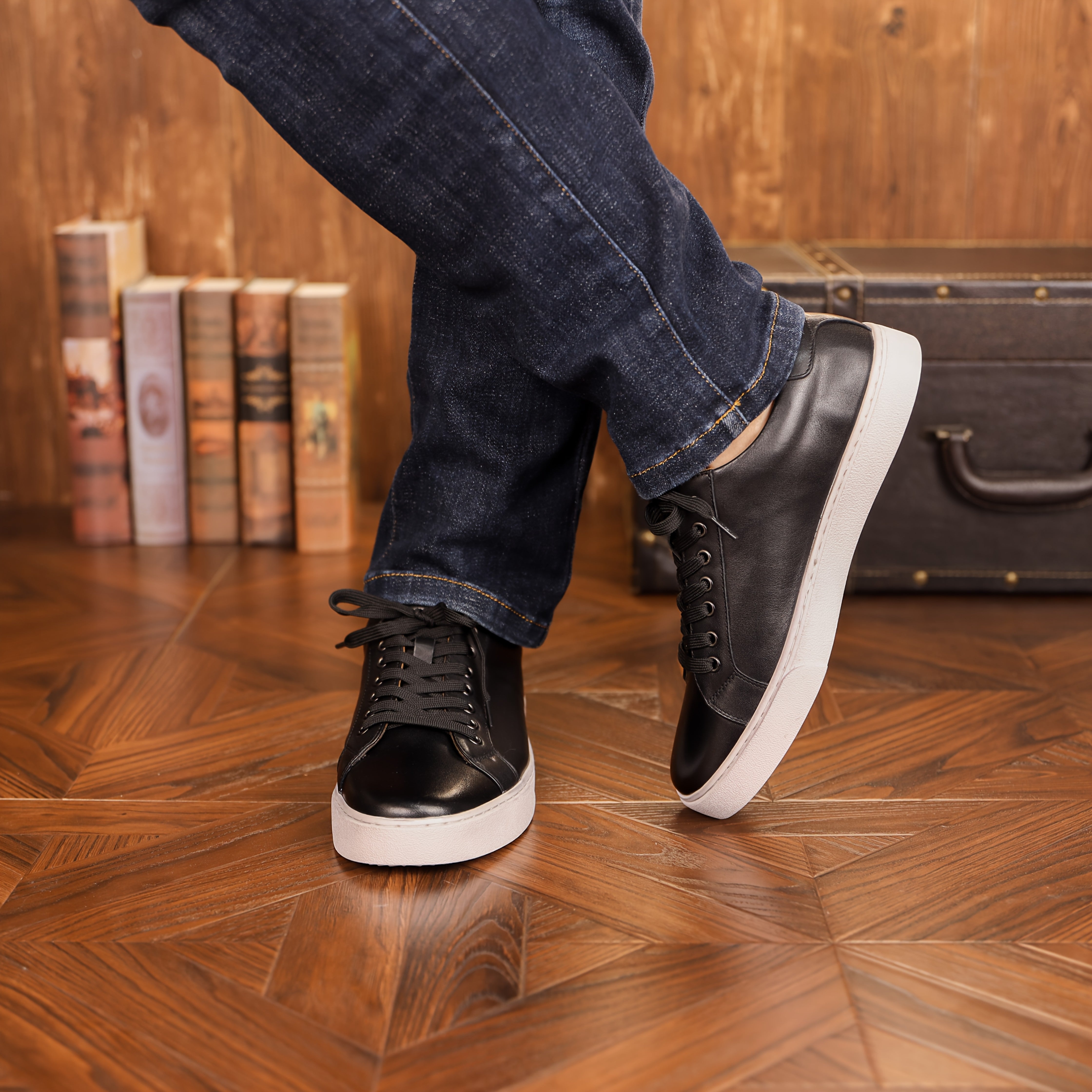 Sapatos Baixos de Couro masculino