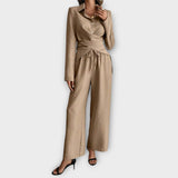 Conjunto elegante de 2 peças feminino