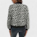 Casaco de Leopardo Elegante feminino