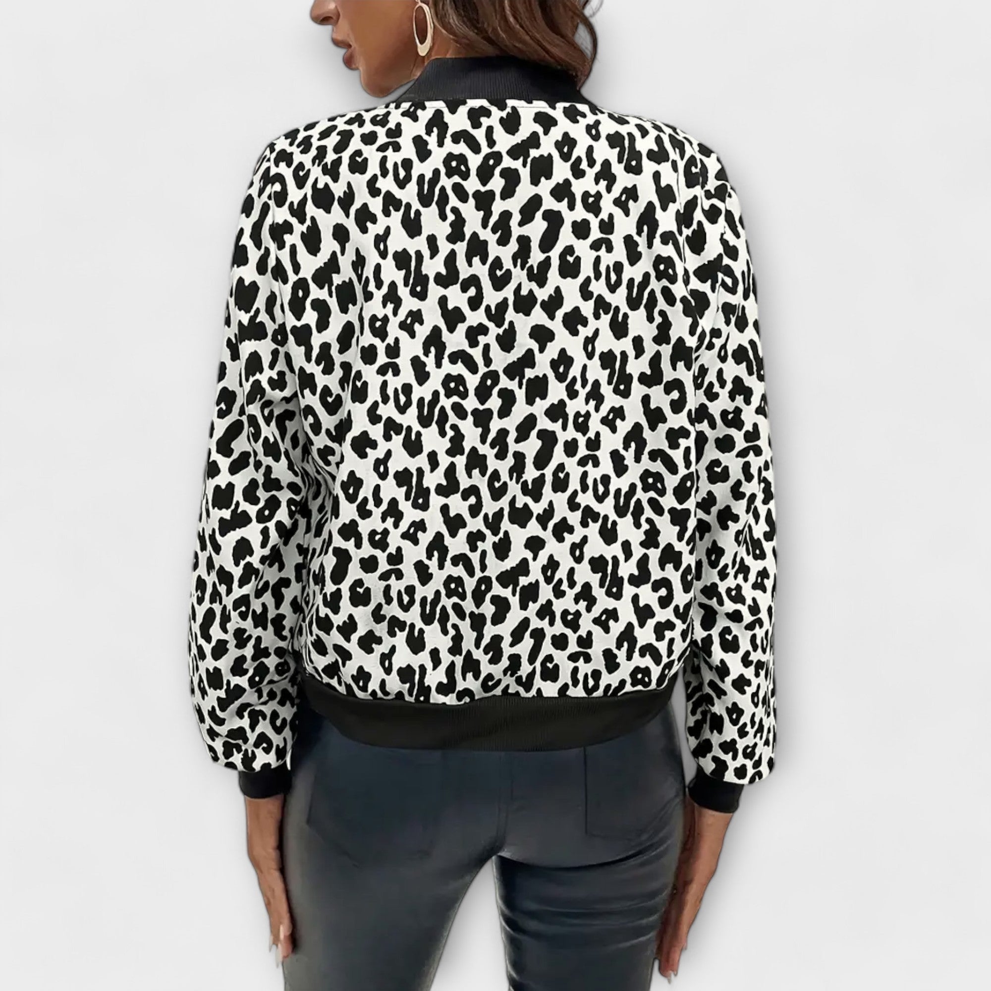 Casaco de Leopardo Elegante feminino