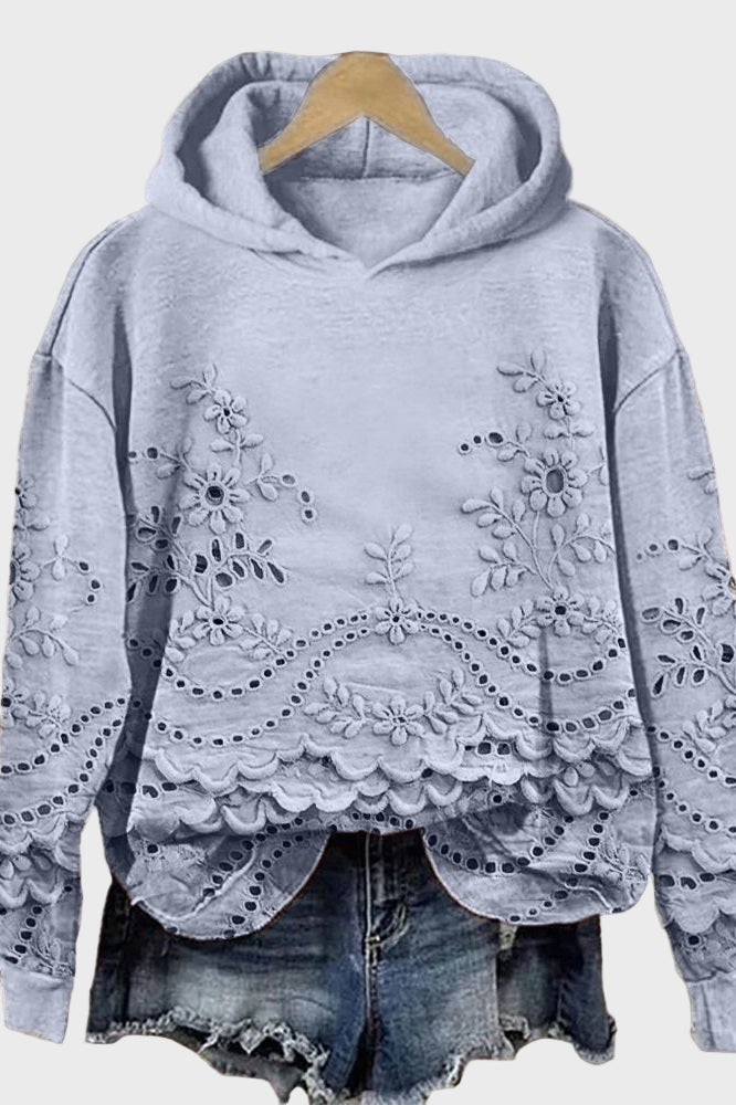 Moletom com Capuz em Renda feminino