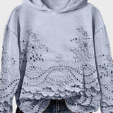 Moletom com Capuz em Renda feminino