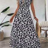 Candida - Vestido maxi barroco com decote em V