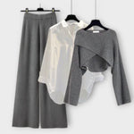 Conjunto confortável 3 peças feminino
