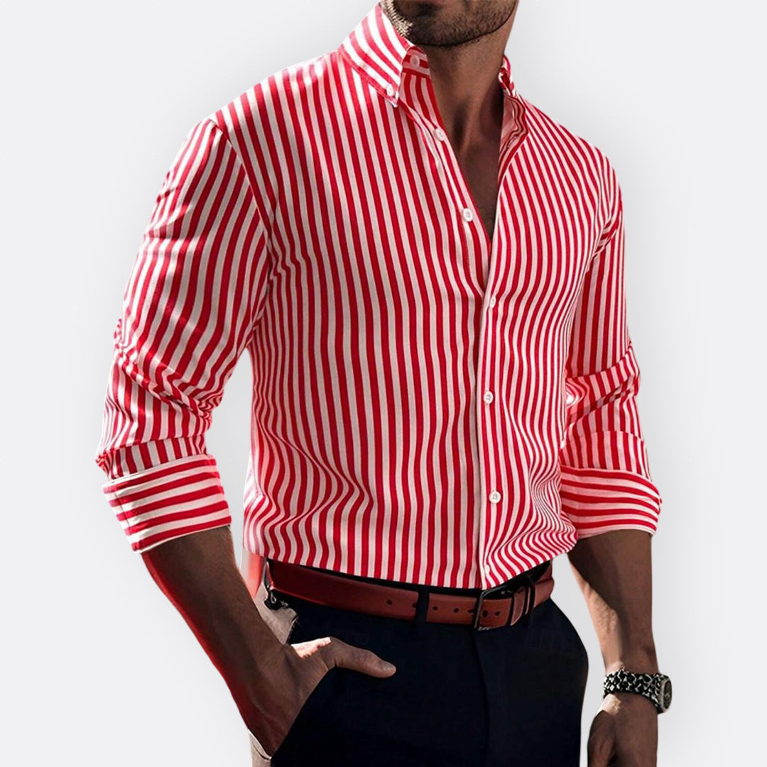 Camisa Clássica às Riscas masculino