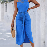 Ayla | Vestido Midi com Efeito Drapeado