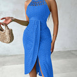 Ayla | Vestido Midi com Efeito Drapeado