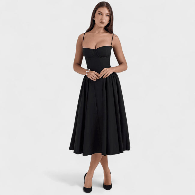 O vestido com corset feminino
