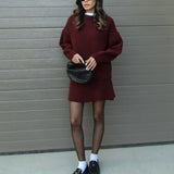 Conjunto de Malha Outono feminino