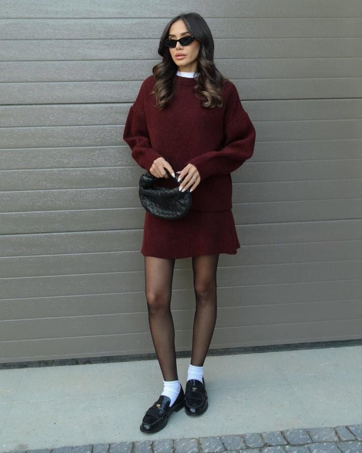 Conjunto de Malha Outono feminino