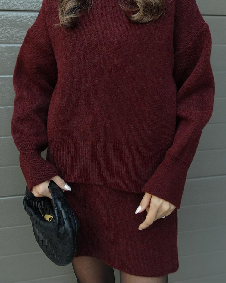 Conjunto de Malha Outono feminino