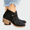 Botas de couro ortopédicas premium com salto para o inverno feminino