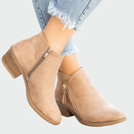 Botas de couro ortopédicas premium com salto para o inverno feminino