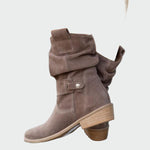 Botas confortáveis até ao tornozelo feminino