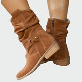Botas confortáveis até ao tornozelo feminino
