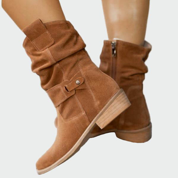 Botas confortáveis até ao tornozelo feminino