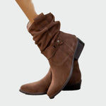 Botas confortáveis até ao tornozelo feminino