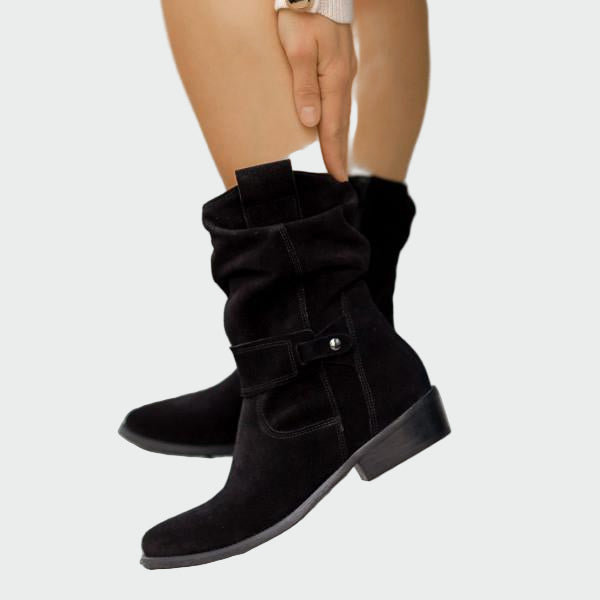 Botas confortáveis até ao tornozelo feminino