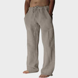 Calças descontraídas com fecho de velcro masculino