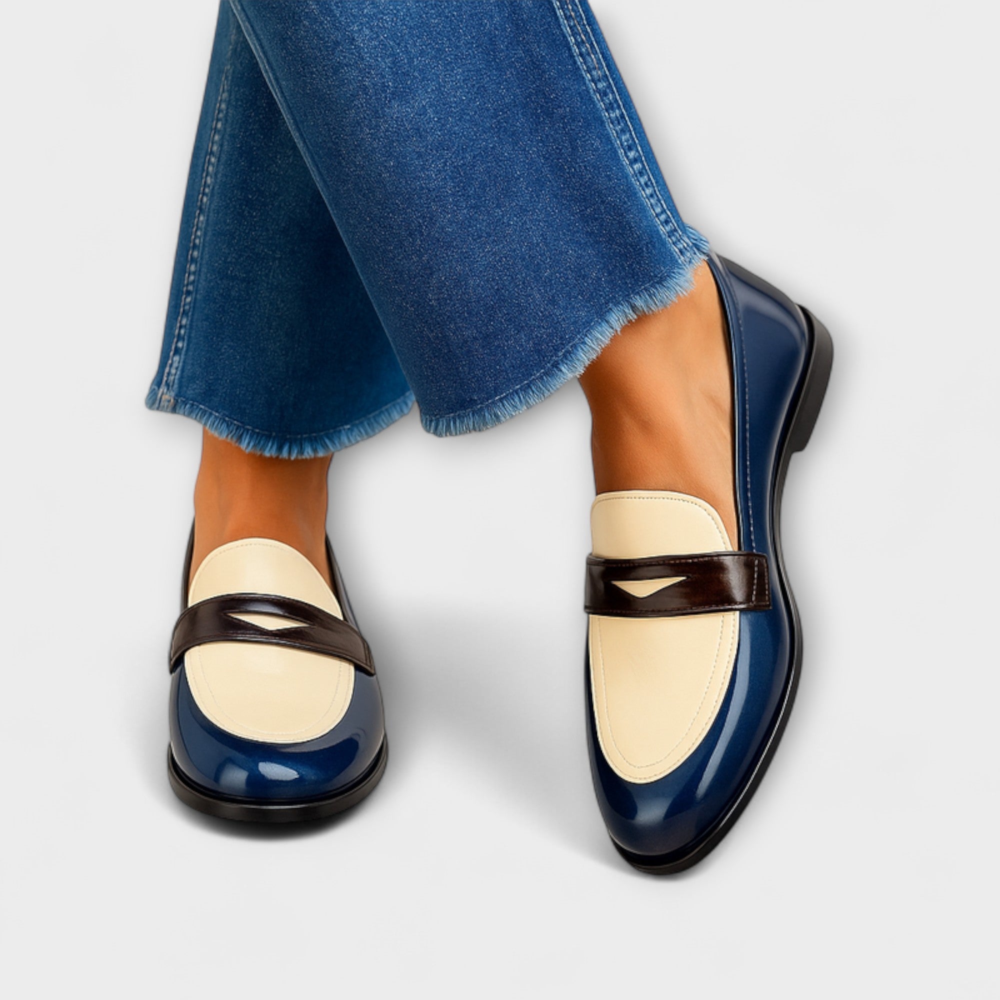 Mocassins de Contraste feminino