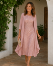Madalena | Vestido Longo Elegante com Casaco Fluido