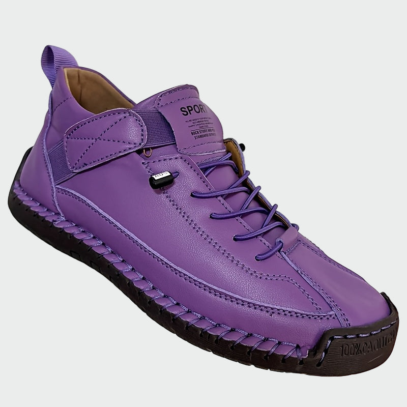 Botas de couro ortopédicas de cano curto feminino