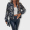 Casaco de Leopardo Elegante feminino