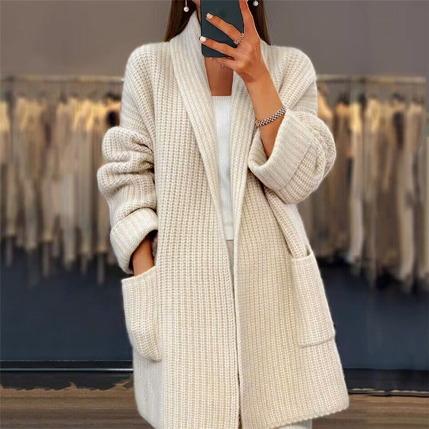 Cardigan de Malha com Bolsos feminino