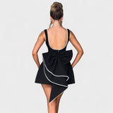 Mini vestido com pérolas feminino